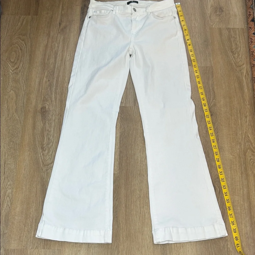 Women's White Flared Jeans - Picture 2 of 10